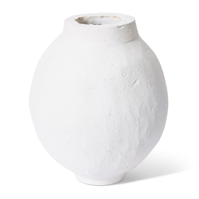 Retha Paper Mache Vessel - White, 53cm (H)