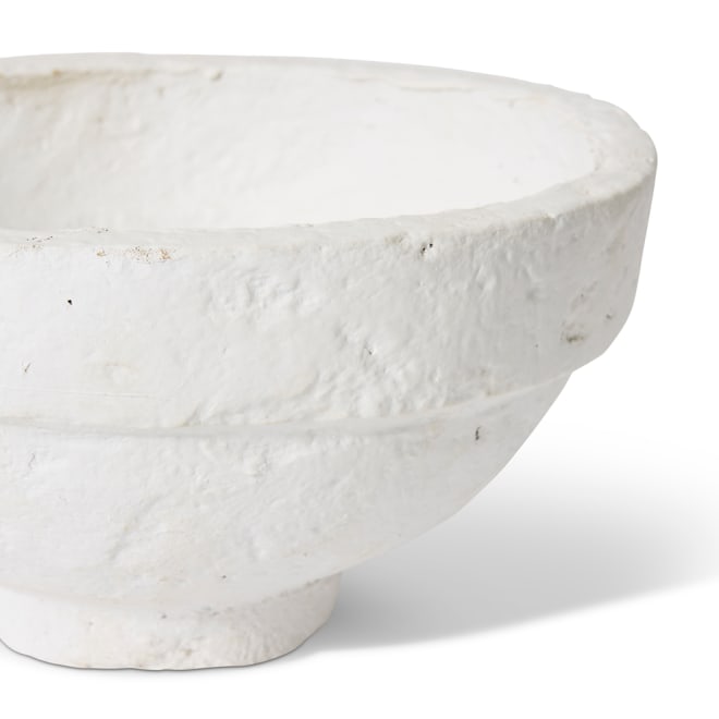 Ayanda Paper Mache Vessel - White, 16cm (H)