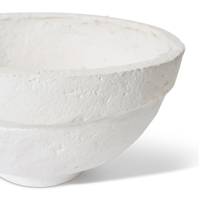 Ayanda Paper Mache Vessel - White, 21cm (H)