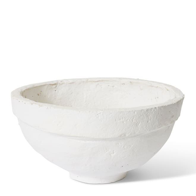 Ayanda Paper Mache Vessel - White, 21cm (H)