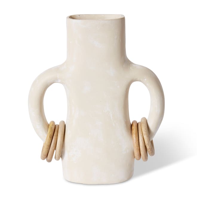 Abdou Vessel - Ivory/Natural, 36cm (H)