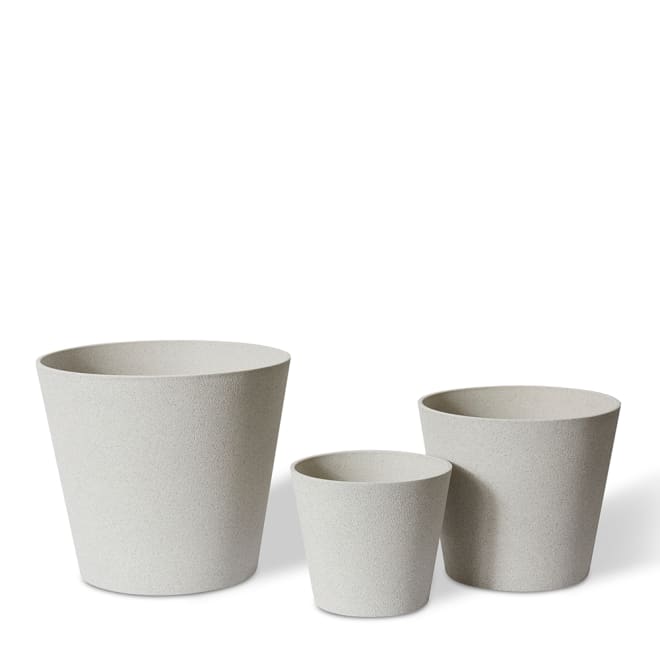 Arturo Agelite Planter Set of 3 (Outdoor) - White, 22cm/30cm/37cm (H)