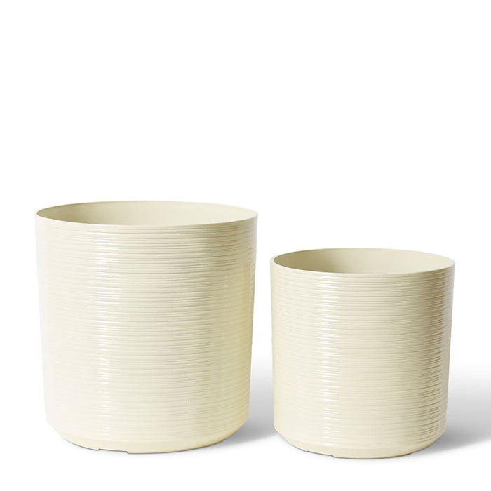 Ruben Glazelite Planter Set 2 - Cream, 35cm/44cm (H)