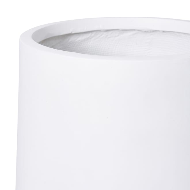 Aiden Tall Fibrestone Planter Set of 2 (Outdoor) - White, 60/75cm (H)