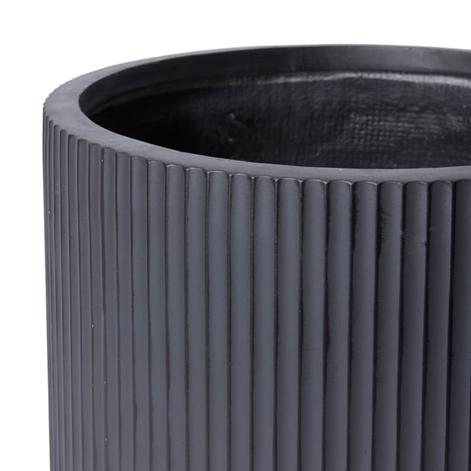 Tarian Fibrestone Planter Set of 3 (Outdoor) - Black, 30/35/40cm (H)