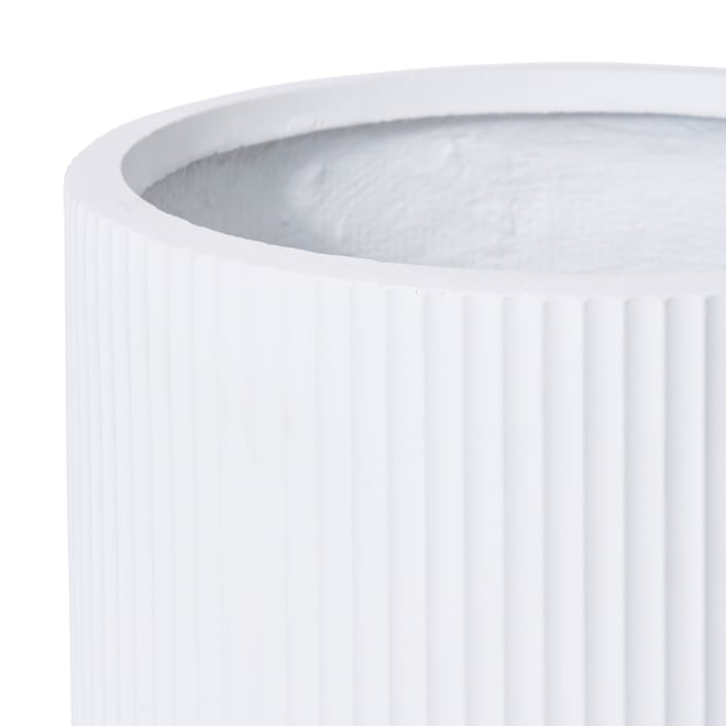 Tarian Fibrestone Planter Set of 3 (Outdoor) - White, 30/35/40cm (H)