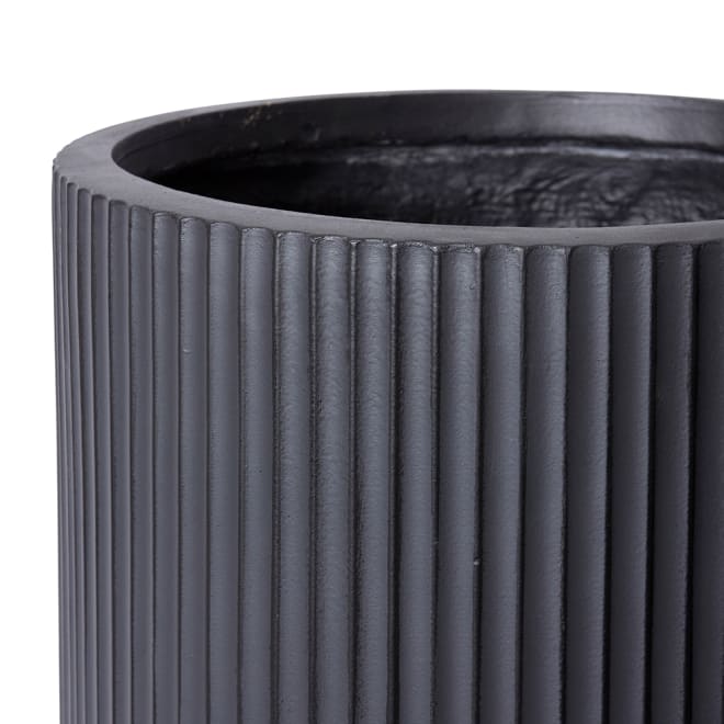 Tarian Tall Fibrestone Planter Set of 2 (Outdoor) - Black, 63/78cm (H)