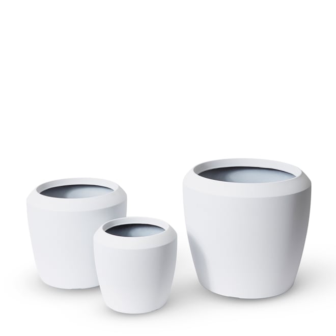 Malik Planter Set of 3 (Outdoor) - White