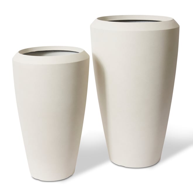 Malik Tall Planter Set of 2 (Outdoor) - Beige