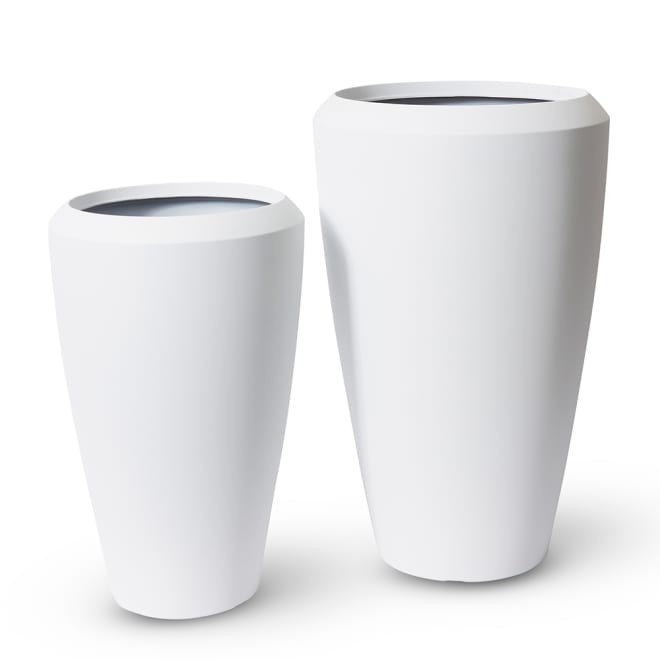 Malik Tall Planter Set of 2 (Outdoor) - White