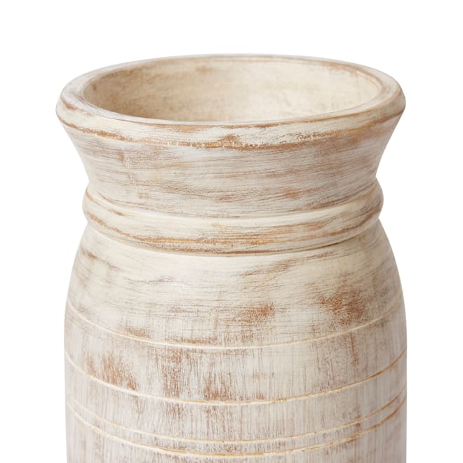 Bharat Wooden Vessel - Natural, 28cm (H)