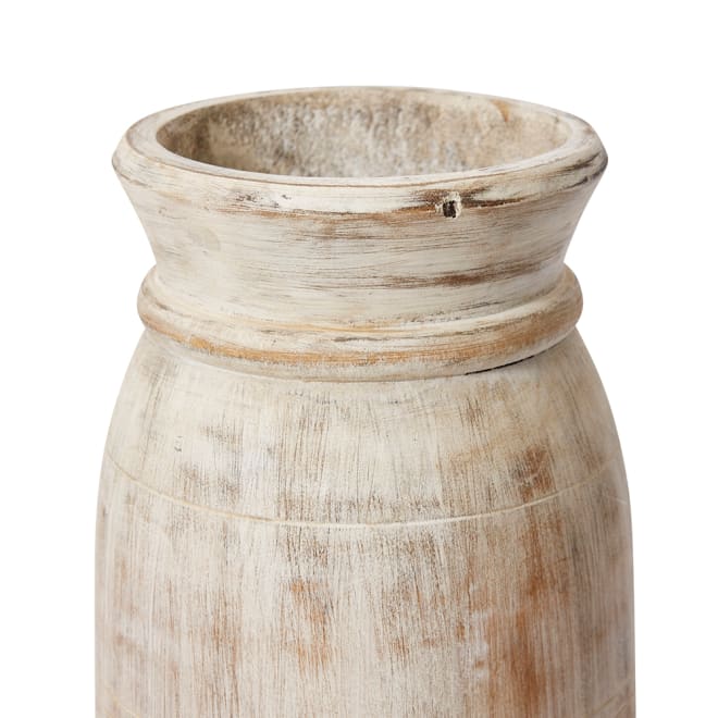 Bharat Wooden Vessel - Natural, 35cm (H)