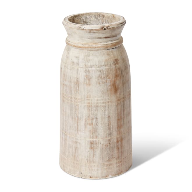 Bharat Wooden Vessel - Natural, 35cm (H)