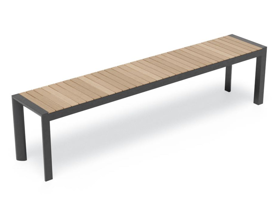 Vydel Bench Seat - Outdoor - 190cm - Teak - Charcoal