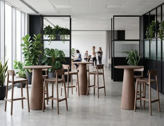 Andi Bar Stool - Walnut - 75cm Seat Height (Bar Bench Height)
