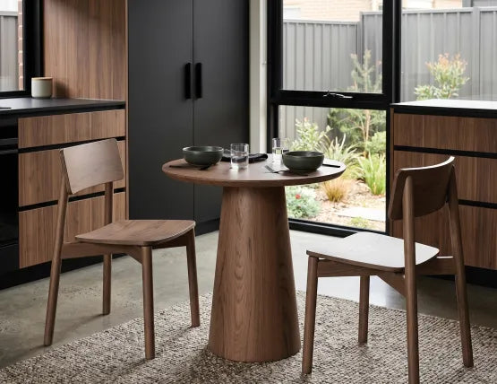 Circa Cafe Table - Round - Autumn Walnut - 70cm