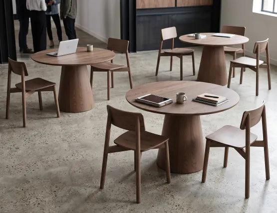 Circa Cafe Table - Round - Autumn Walnut - 85cm
