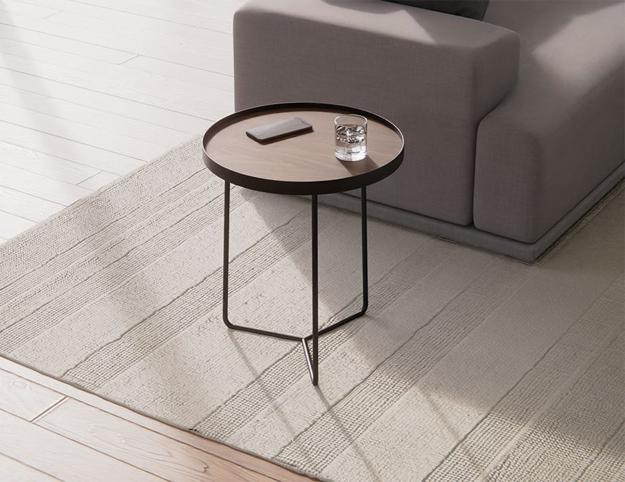 Alora Side Table - Black - Walnut