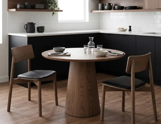 Circa Cafe Table - Round - Autumn Walnut - 85cm