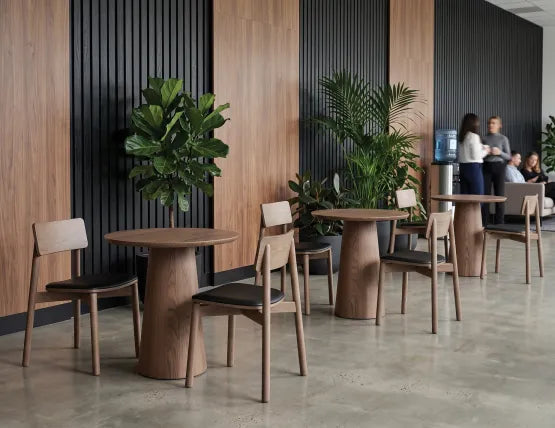 Circa Cafe Table - Round - Autumn Walnut - 70cm