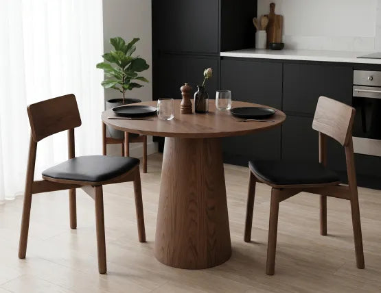 Circa Cafe Table - Round - Autumn Walnut - 85cm