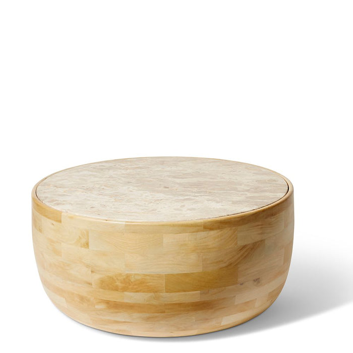 Gazali Coffee Table - Cream/Natural, 45cm (H)
