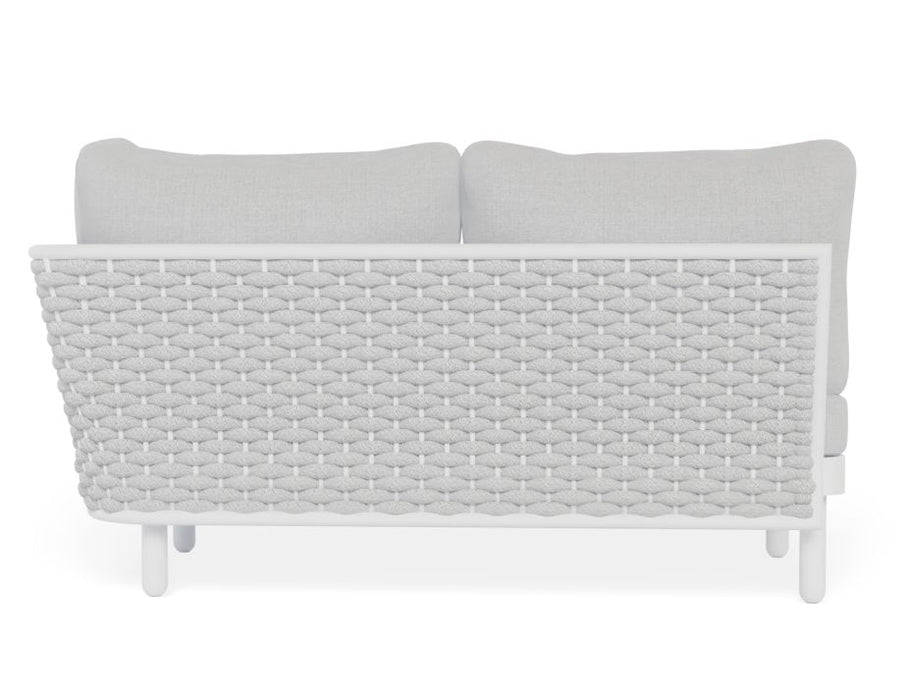 Siano Modular Right Arm 2 Seater - Outdoor - White - Light Grey Cushion