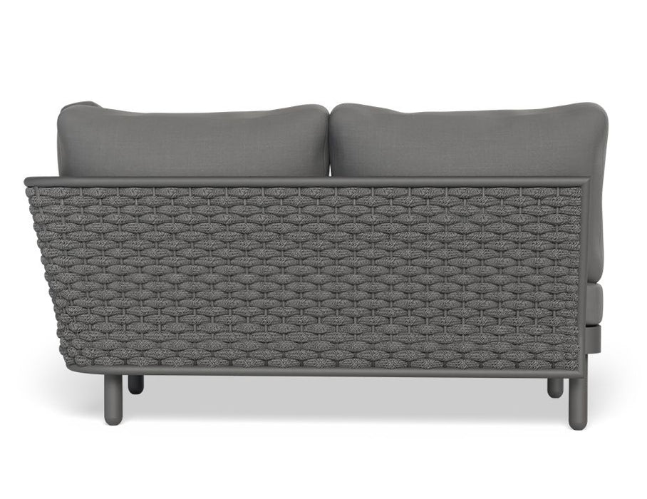 Siano Modular Right Arm 2 Seater - Outdoor - Charcoal - Dark Grey Cushion