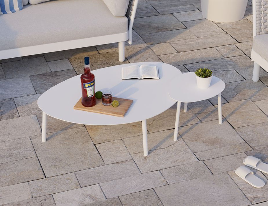 Cetara Side Table - Outdoor - White