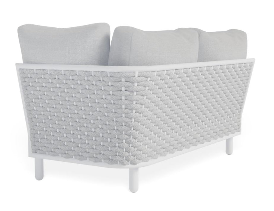 Siano Modular Right Arm 2 Seater - Outdoor - White - Light Grey Cushion