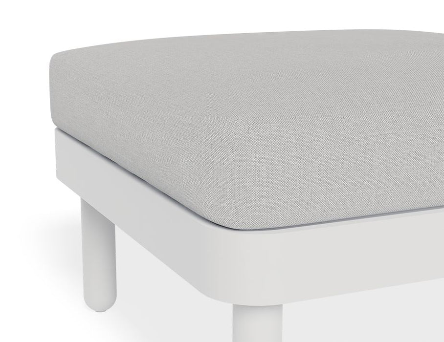 Siano Modular Pouf - Outdoor - White - Light Grey Cushion