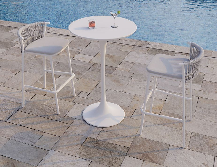 Minori Outdoor High Bar Table -White