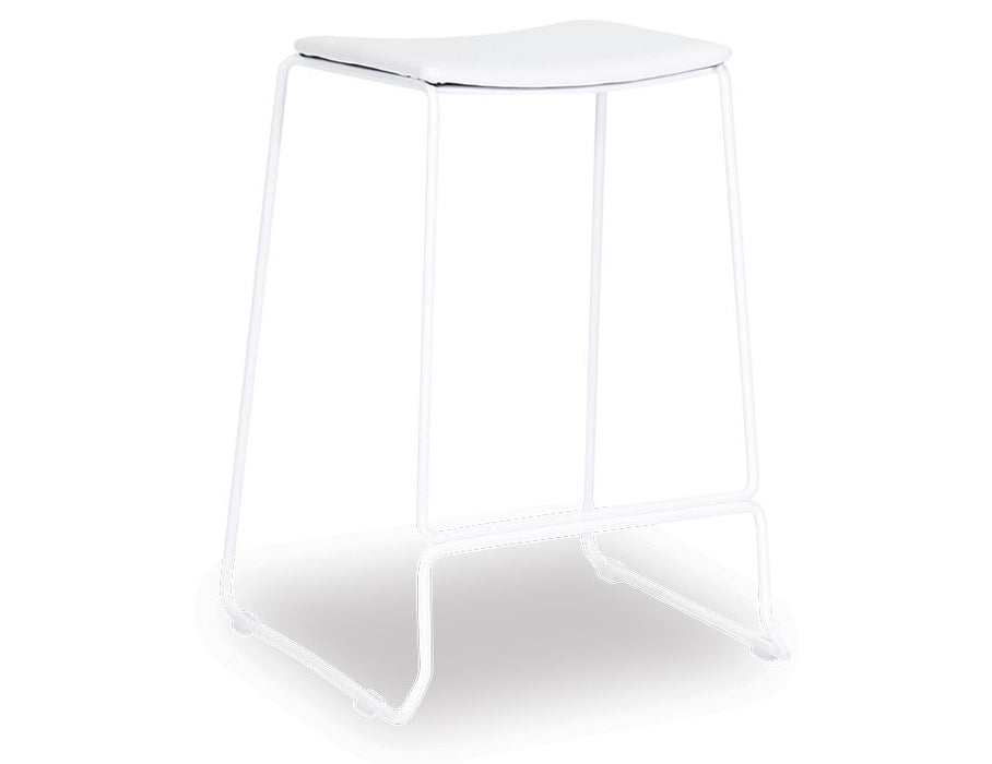 Ardent Stool - White - White Pad