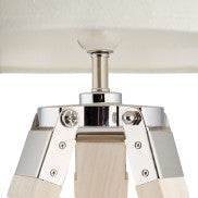 White Tripod Table Lamp with White Shade