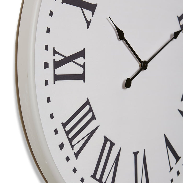 Parker Wall Clock - White, 80cm (H)