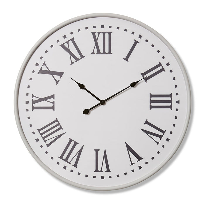 Parker Wall Clock - White, 80cm (H)