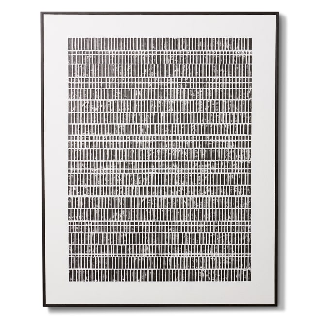 Shawnee Hand Painted Wall Art - Black/White/Black, 150cm (H)