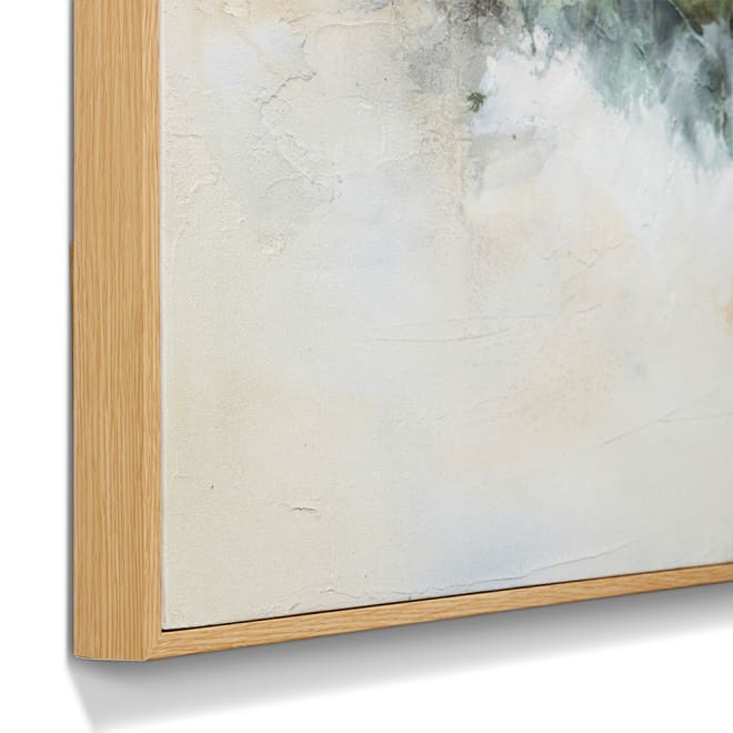 The Moment Hand Painted Wall Art - Green/Natural, 150cm (H)