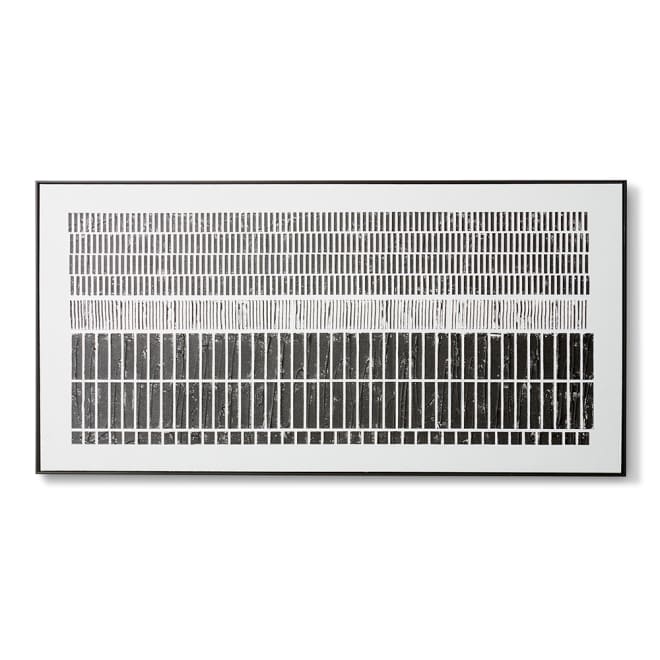Yaiza Hand Painted Wall Art - Black/White/Black, 75cm (H)