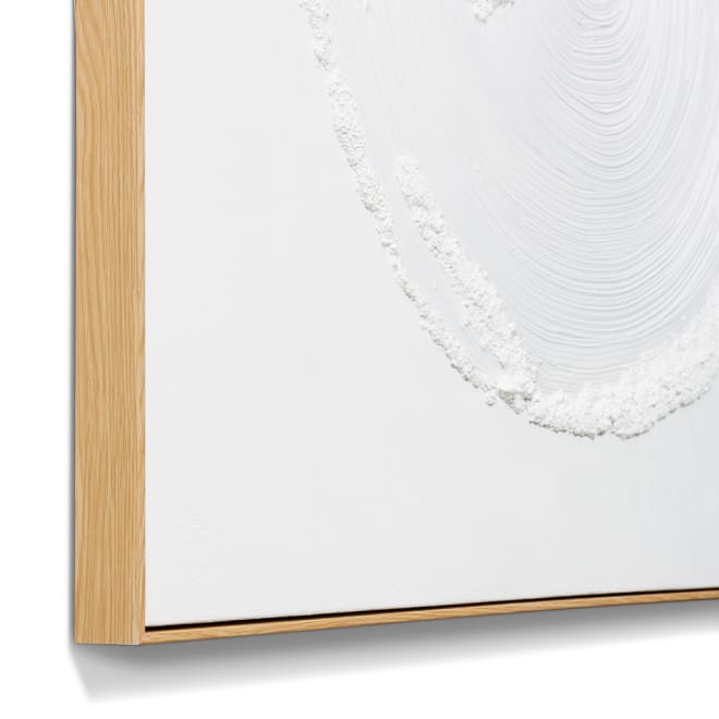 Timeless Hand Painted Wall Art - White, 120cm (H)