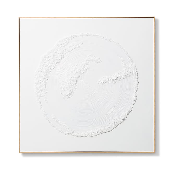 Timeless Hand Painted Wall Art - White, 120cm (H)