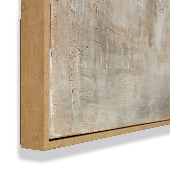 Morning Fog Hand Painted Wall - White Beige, 150cm (H)