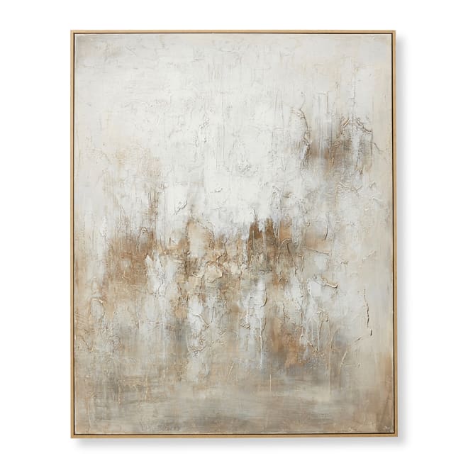 Morning Fog Hand Painted Wall - White Beige, 150cm (H)