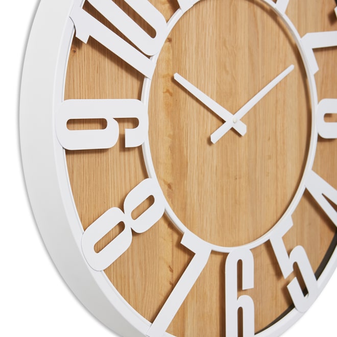 Haddon Wall Clock - Natural, 60cm (H)