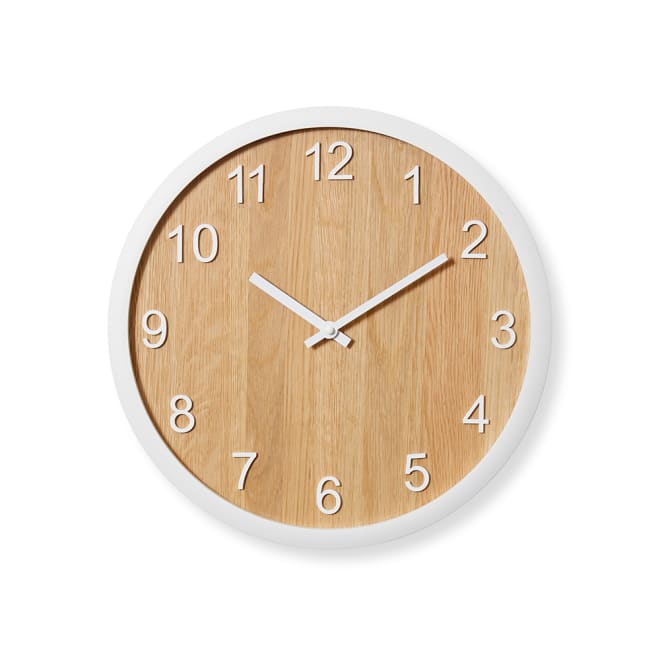 Bryden Wall Clock - Natural/White, 40cm (H)