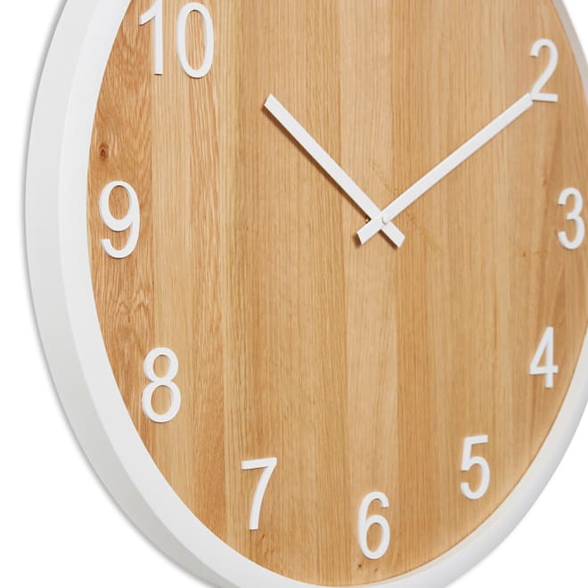Bryden Wall Clock - Natural/White, 60cm (H)