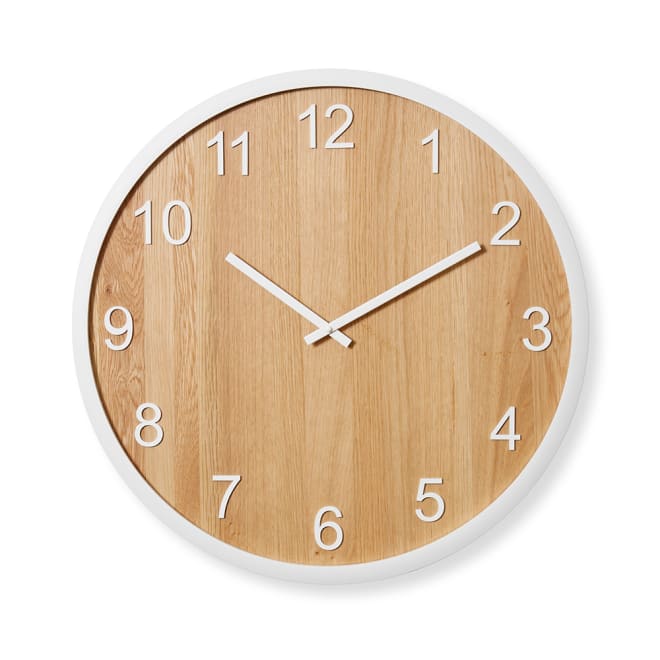 Bryden Wall Clock - Natural/White, 60cm (H)