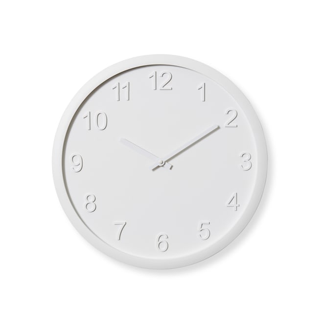 Lenox Wall Clock - White, 40cm (H)