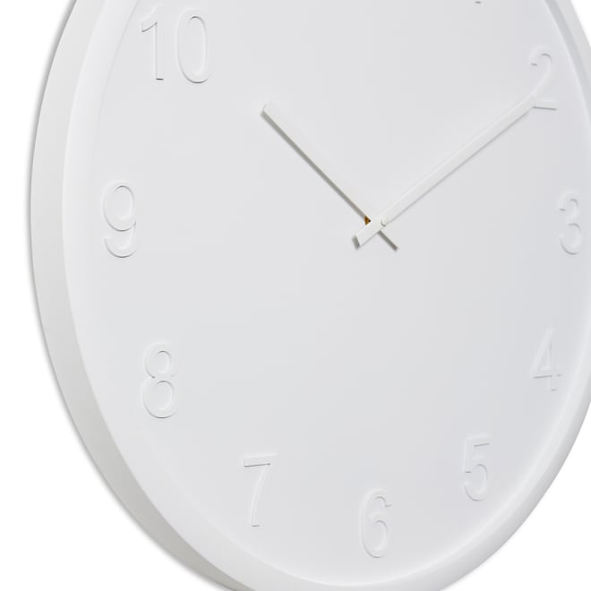 Lenox Wall Clock - White, 60cm (H)