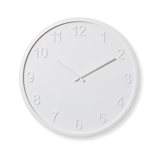 Lenox Wall Clock - White, 60cm (H)